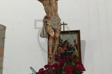 Los 8 pasos de la procesión del Viernes Santo, a punto en la Basílica de Telde (Foto TA)